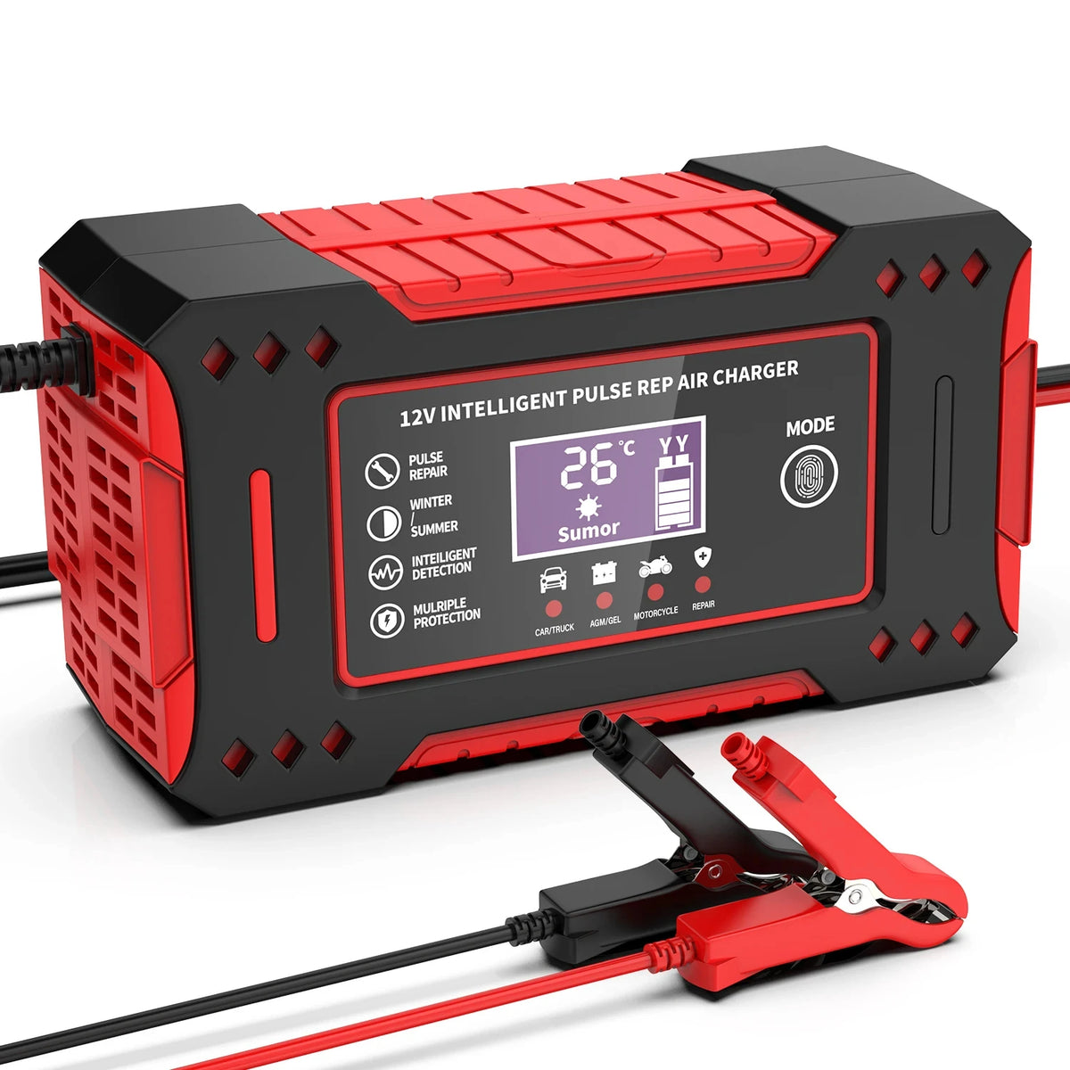 12V Smart Battery Charger with LCD