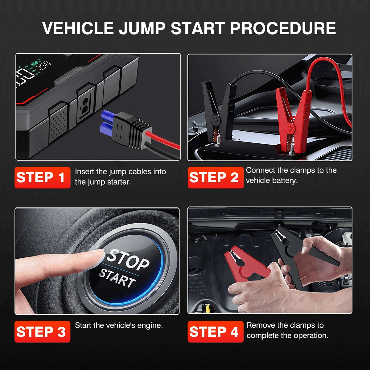 1500A Jump Starter with 150 PSI Tyre Inflator, view 3