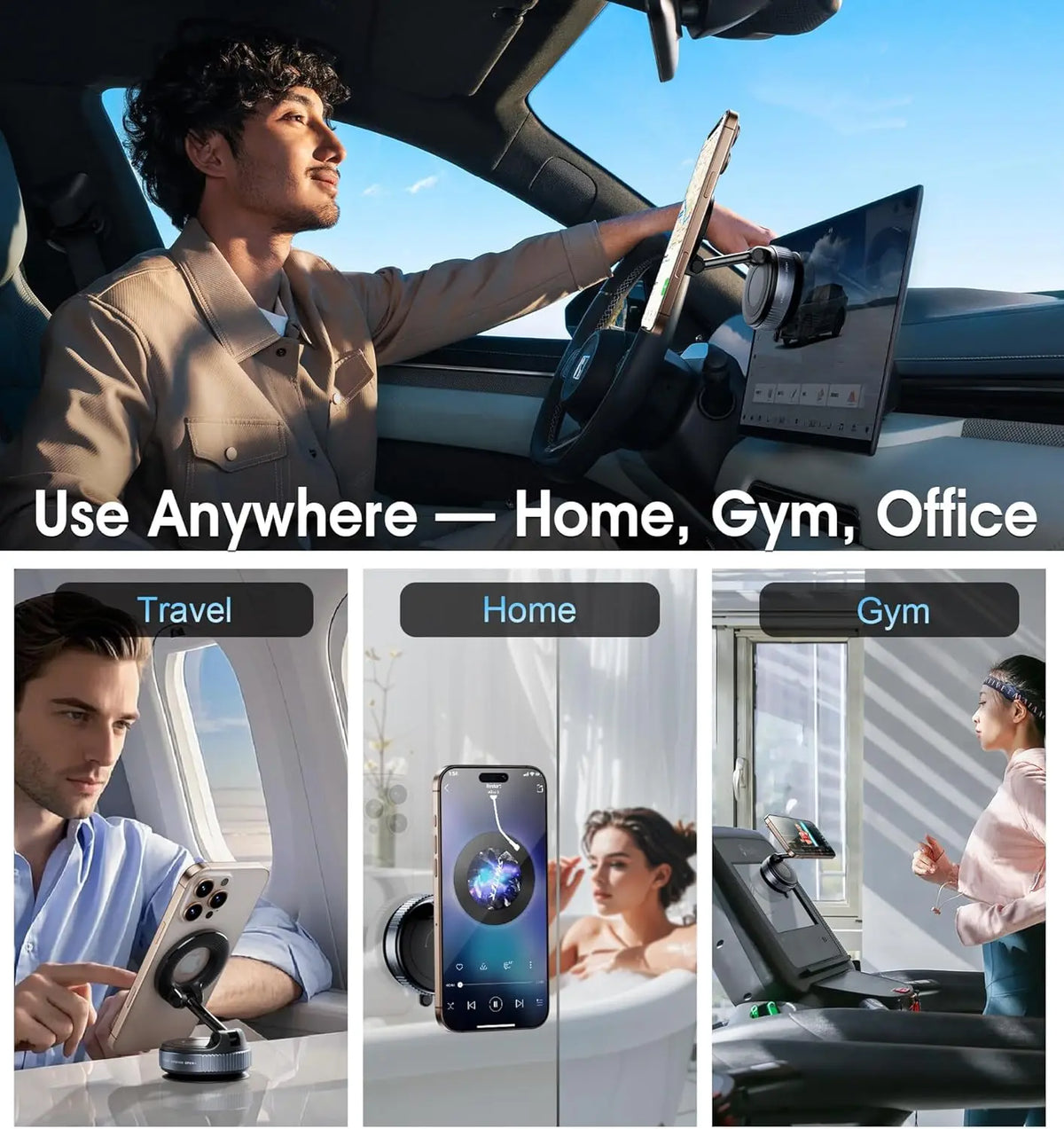 Vacuum Suction Magnetic Phone Mount, view 2
