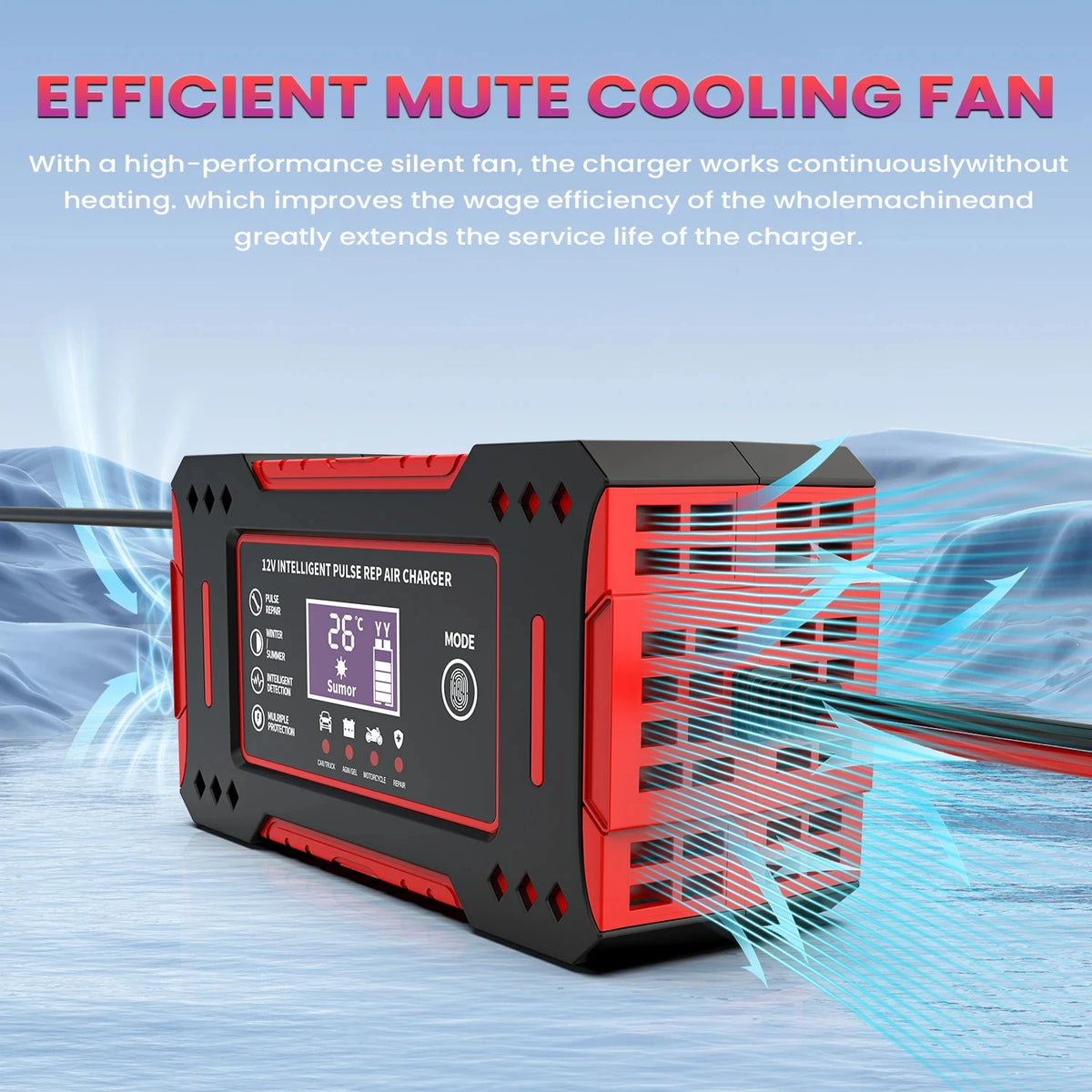 12V Smart Battery Charger with LCD, view 6