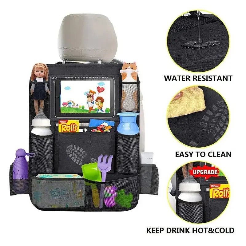 Back Seat Organiser with Tablet Holder, view 4