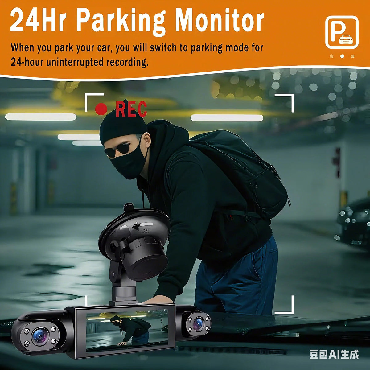4-Camera 360 Dash Cam (Front, Rear, Left, Right), view 6