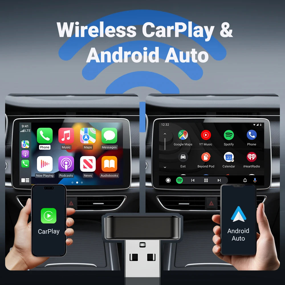 2-in-1 Wireless CarPlay & Android Auto Adapter, view 5